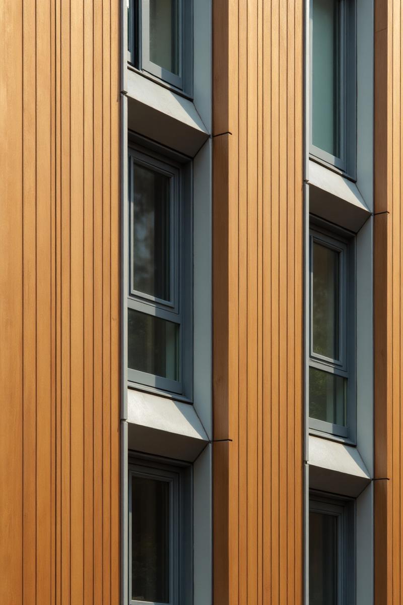 Modern building with EasyShroud window shrouds